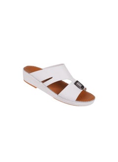 barjeel uno 008-3727 Barjeel Uno Mens Arabic Sandals BS 39 White  - Image 2