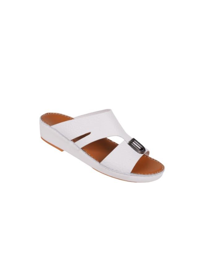 barjeel uno 008-3727 Barjeel Uno Mens Arabic Sandals BS 39 White  - Image 2