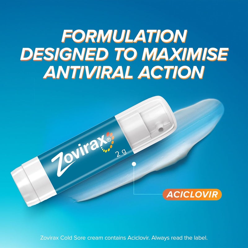 Zovirax Cold Sore Treatment Cream Pump Dispenser 2 g packaging may vary - Image 5