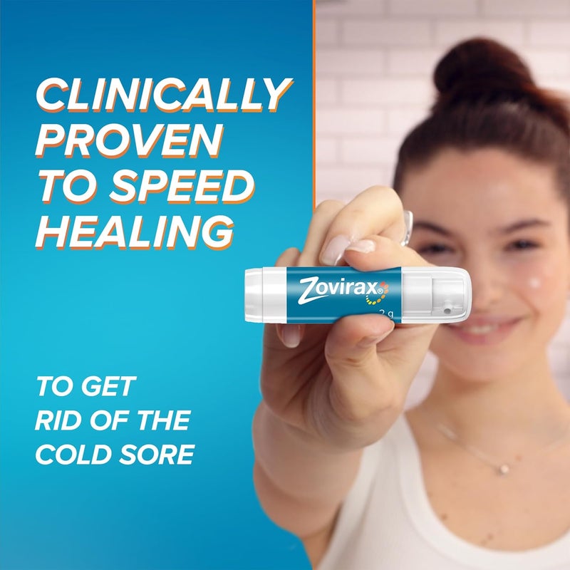 Zovirax Cold Sore Treatment Cream Pump Dispenser 2 g packaging may vary - Image 3