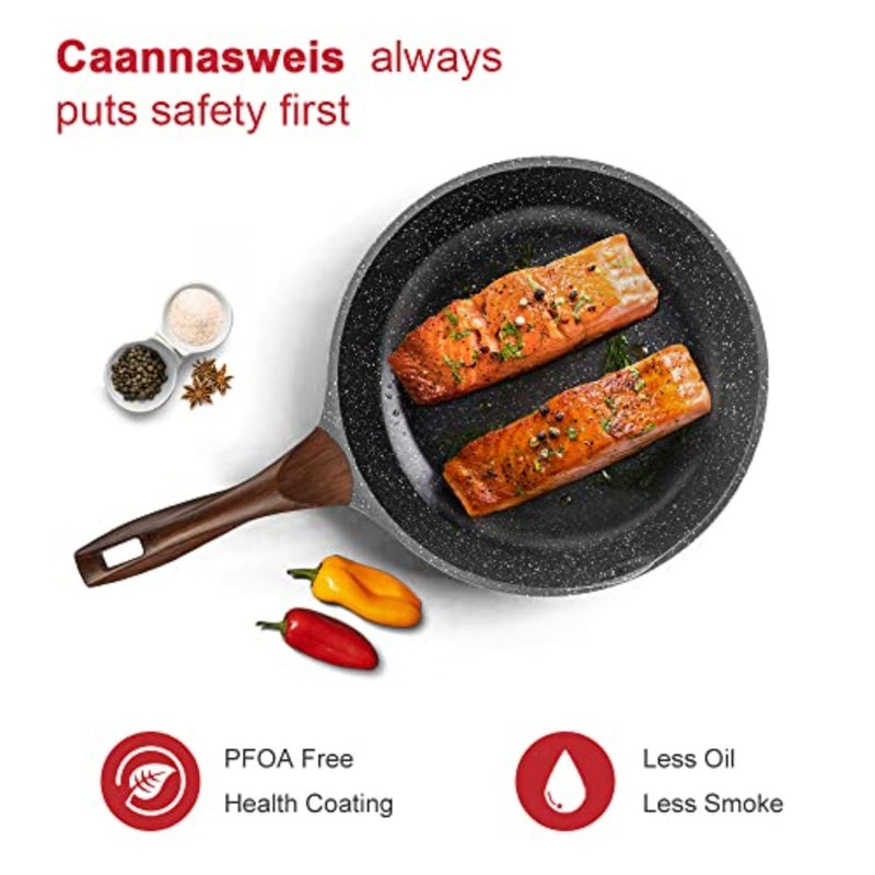 Nonstick Frying Pan Dishwasher Safe, Stone Skillet Pans for eggs, Induction Omelette Pan Non Toxic 100% PFOA Free 20CM - Image 3