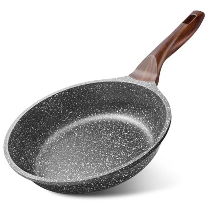 Nonstick Frying Pan Dishwasher Safe, Stone Skillet Pans for eggs, Induction Omelette Pan Non Toxic 100% PFOA Free 20CM - Image 1