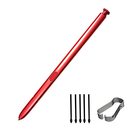 SLAUNT Note 10 Plus Pen Stylus Touch Galaxy Note 10 S Pen Replacement with Tips Tweezer Compatible with Samsung Galaxy Note10 Note 10 Plus 5G N976 Note10 N970 Red - Image 1