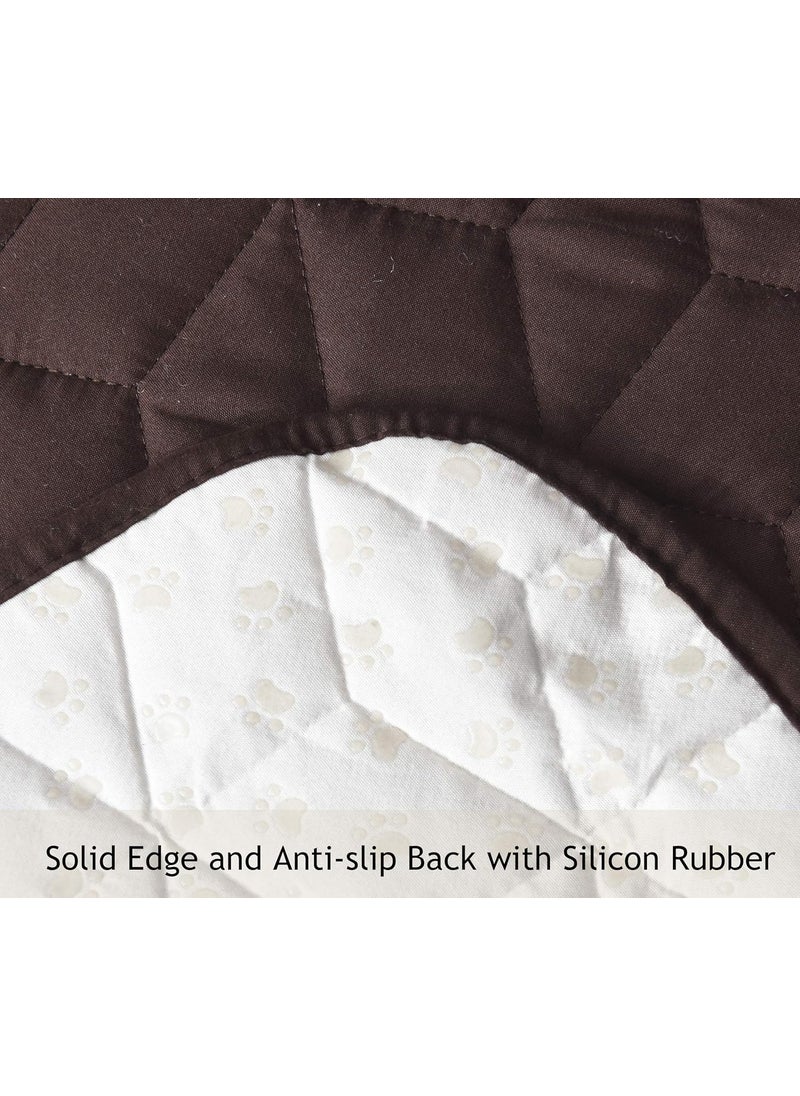 Ameritex - Ameritex Couch Sofa Slipcover 100% Waterproof Nonslip Quilted Furniture Protector Slipcover for Dogs, Children, Pets Sofa Slipcover Machine Washable (Chocolate, 68') - Image 1