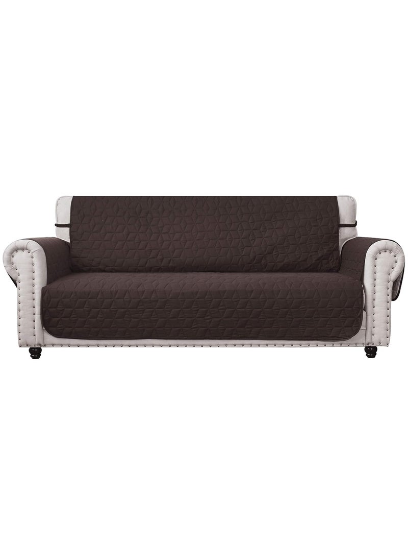Ameritex - Ameritex Couch Sofa Slipcover 100% Waterproof Nonslip Quilted Furniture Protector Slipcover for Dogs, Children, Pets Sofa Slipcover Machine Washable (Chocolate, 68') - Image 1