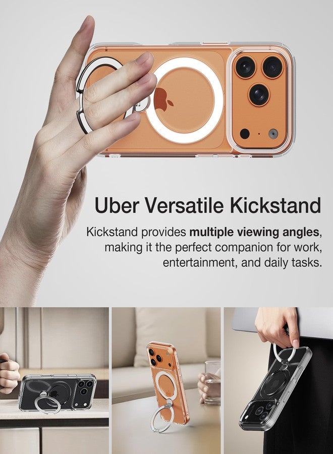 جراب Upcommon Flex Stand المغناطيسي، مزود بحامل مدمج، مقاوم للاصفرار، غطاء واقٍ رفيع مقاوم للصدمات - شفاف - Image 2