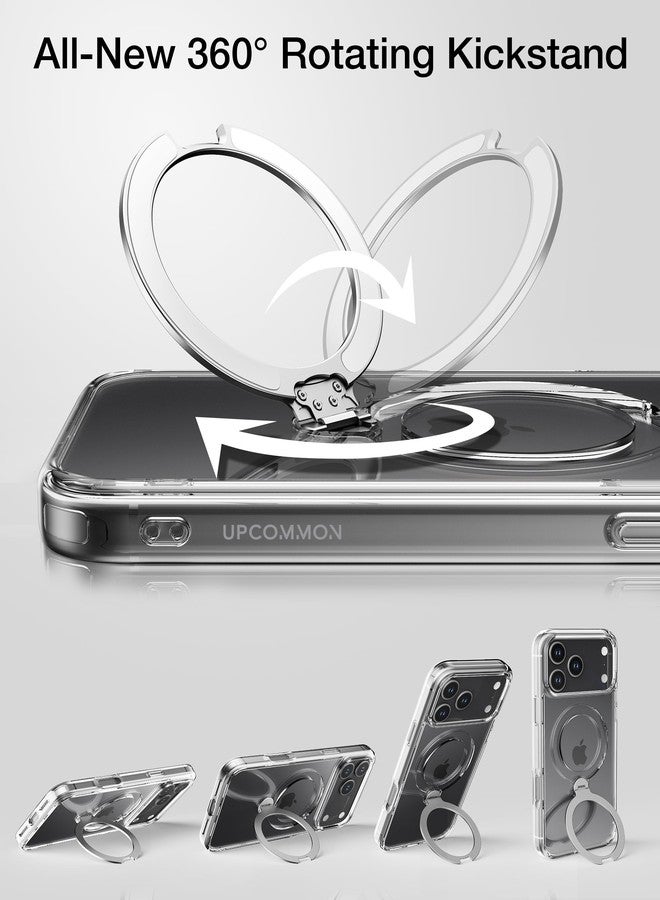 جراب Upcommon Flex Stand المغناطيسي، مزود بحامل مدمج، مقاوم للاصفرار، غطاء واقٍ رفيع مقاوم للصدمات - شفاف - Image 4