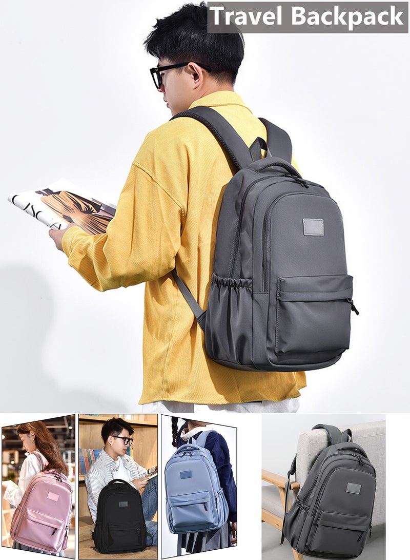Qiccijoo Qiccijoo Travel Laptop Backpack Computer Backpack for Women Men Business Work Backpack Durable Anti Theft College School Computer Bag Fits 17 Inch Notebook & Laptop(Grey) - Image 5