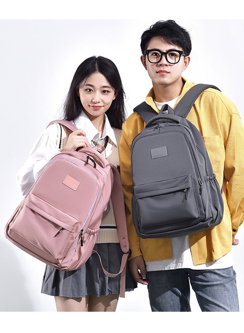 Qiccijoo Travel Laptop Backpack Computer Backpack for Women Men Business Work Backpack Durable Anti Theft College School Computer Bag Fits 17 Inch Notebook & Laptop(Grey)