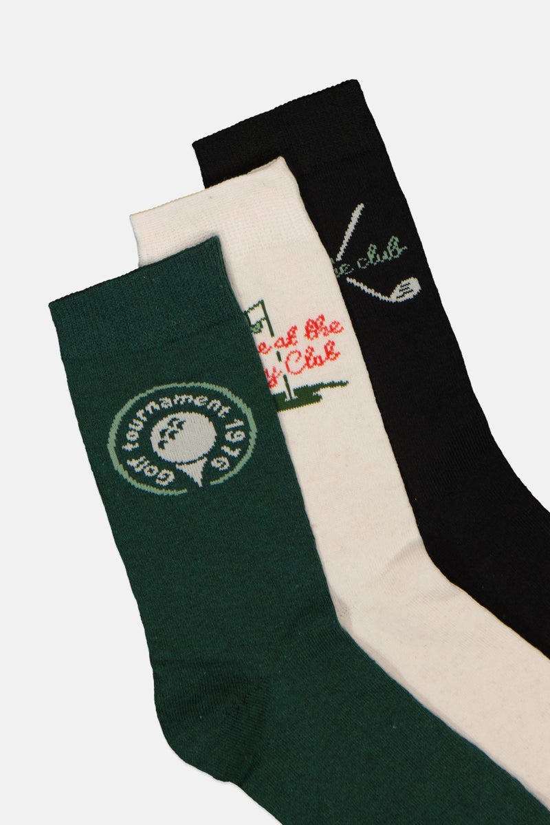 The Orrsum Sock Co Men 7 Pairs Graphic Print Golf Socks, Multicolor - Image 2