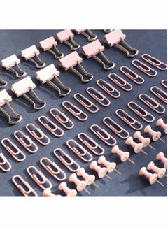 Y&D 72pcs Blue Binder Set, Multifunctional Combination Stationery Office Supplies to Dovetail Clip Metal Paper Multipurpose Thumbtacks Document Long Tail Clips  - Image 5