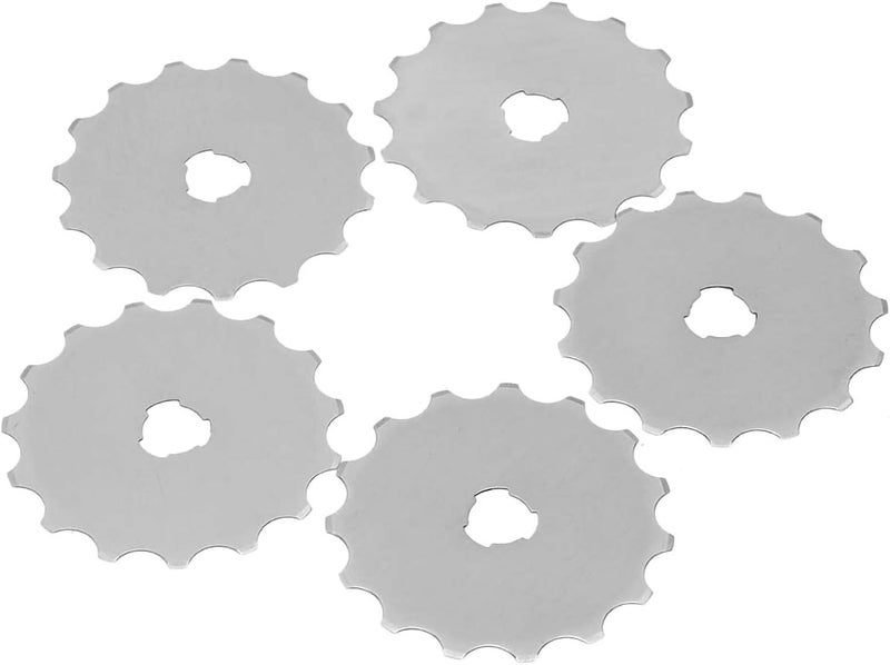DOACT Wide Skip Stitch Rotary a Blade for Crochet Fleece Fabric Sharp Hook Edging Scalloped Cutting Blades 45mm Tool Cut Piercing Quilting Perforator with to Make Holes in - Image 1