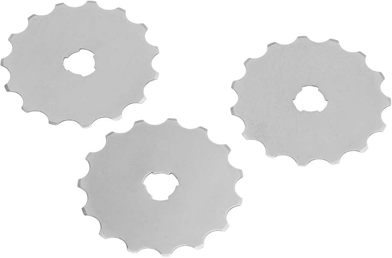 DOACT Wide Skip Stitch Rotary a Blade for Crochet Fleece Fabric Sharp Hook Edging Scalloped Cutting Blades 45mm Tool Cut Piercing Quilting Perforator with to Make Holes in - Image 4