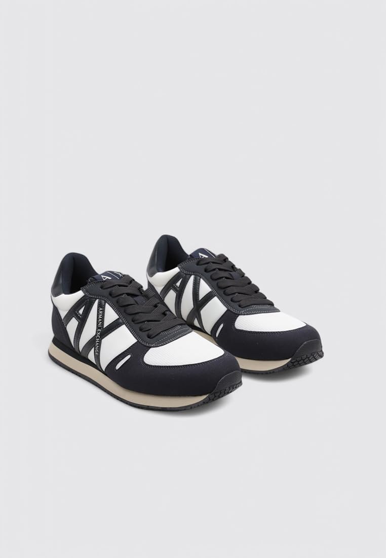 Armani Exchange Men's Retro Rio Trainer Sneakers, Dark Navy, 9 - Image 3