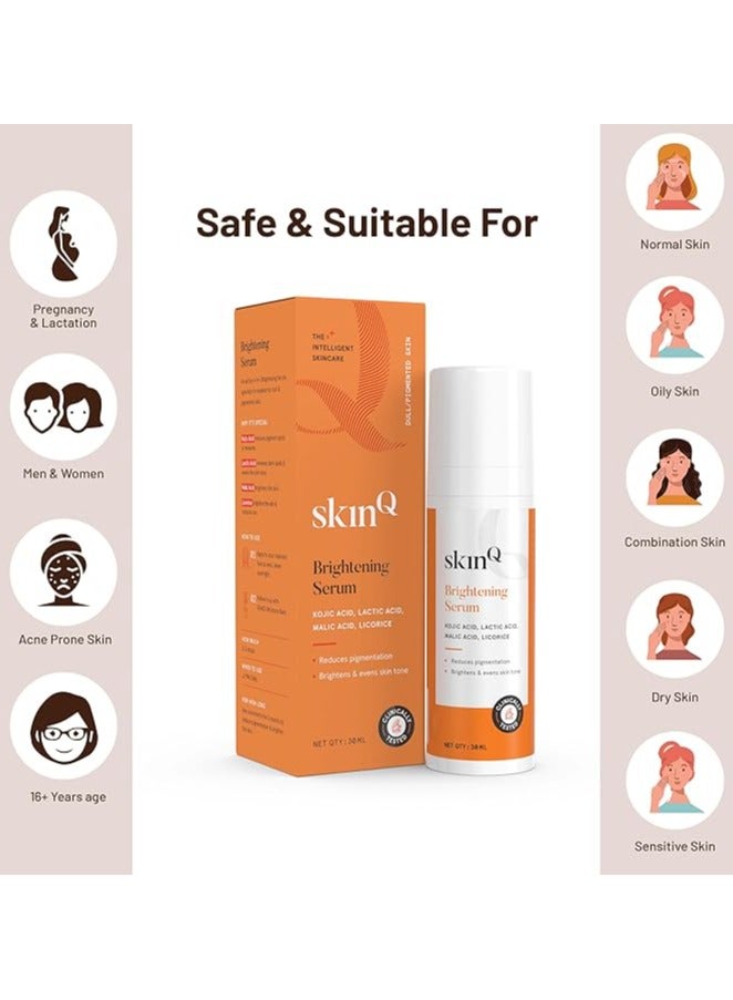 SkinQ Brightening Face Elixir – Licorice & Lactic Acid Formula | Exfoliates, Evens Tone & Repairs Sun-Damaged Skin | 30ml Unisex Serum -Registered dealer in UAE - Image 3