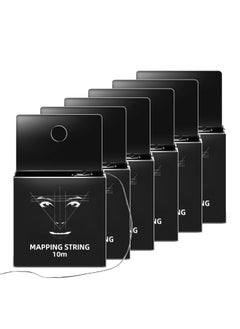 ATOMUS ATOMUS Eyebrow Mapping String 6pcs Preinked 10m32ft Microblading String for Brow Marking Measuring String for Eyebrow Makeup Black 