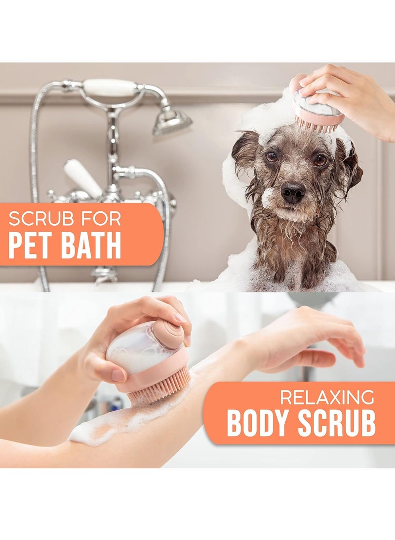 منظف مريح لفروة الرأس، منظف فروة الرأس، جهاز تدليك الرأس لغسل الشعر والجسم، منظف رائع للجسم من السيليكون للاستخدام في الحمام للرجال والنساء والأطفال - Image 4