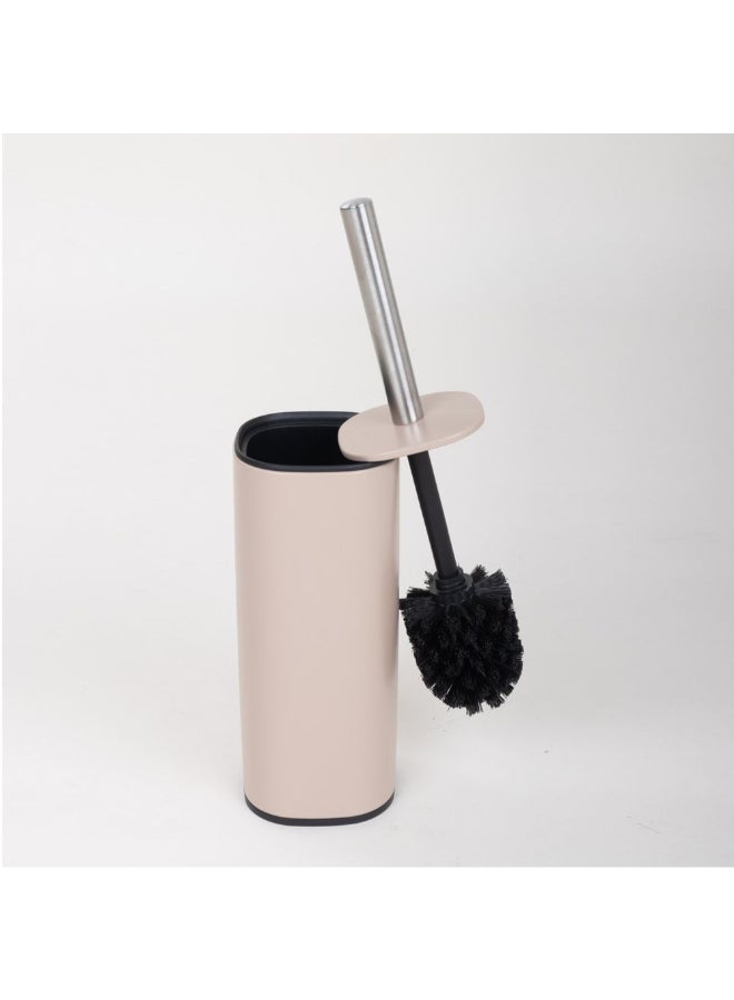 Zinnia Pink Metal Toilet Brush with Holder - Image 2