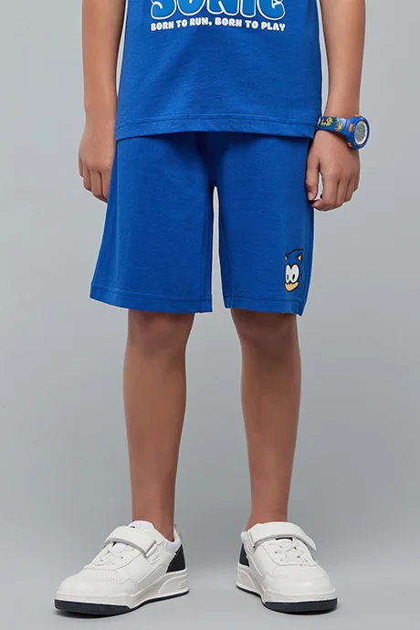أر أند بي Sonic Print Shorts with Drawstring Waist