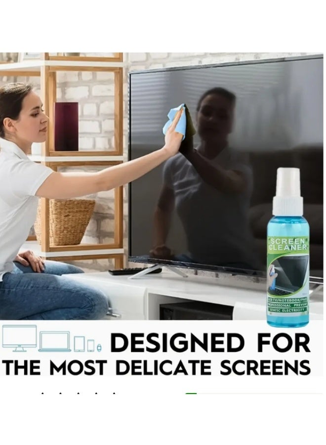 Handboss Universal Screen Cleaner Spray Kit with Brush and Cloth for Display Screen Care - Image 3