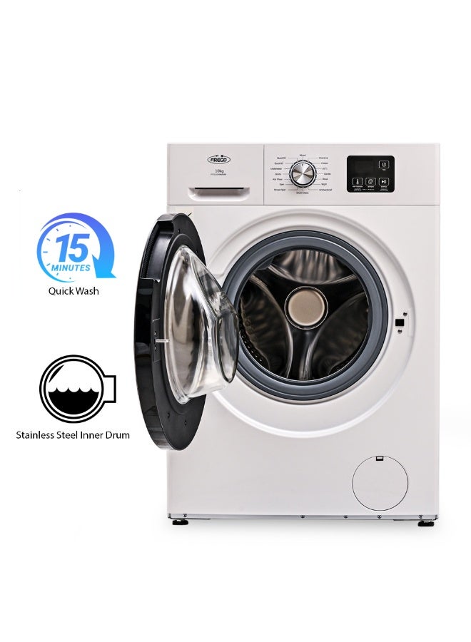 Frego 10 Kg Fully Automatic Front Load Washing Machine | Wifi Enabled | 10 Yr Warranty on Inverter Motor - Image 3
