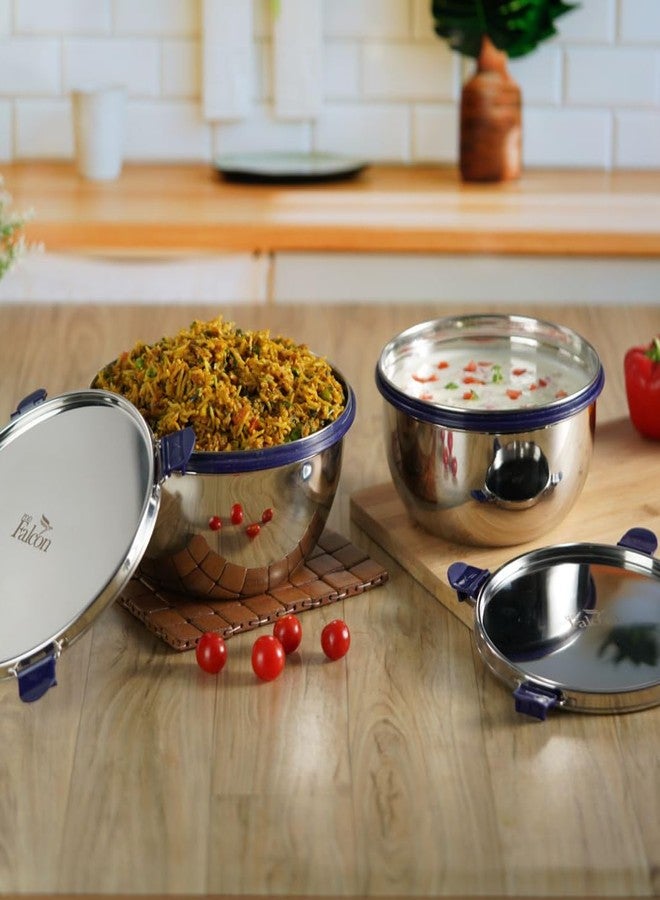 PDDFALCON Stainless Steel EcoNxt Bowl,100% Leakproof BIS Certified, Jindal Seal & Made in India Blue 1800ml and 2800ml (EcoNxt Small Bowl 1800ml) - Image 5