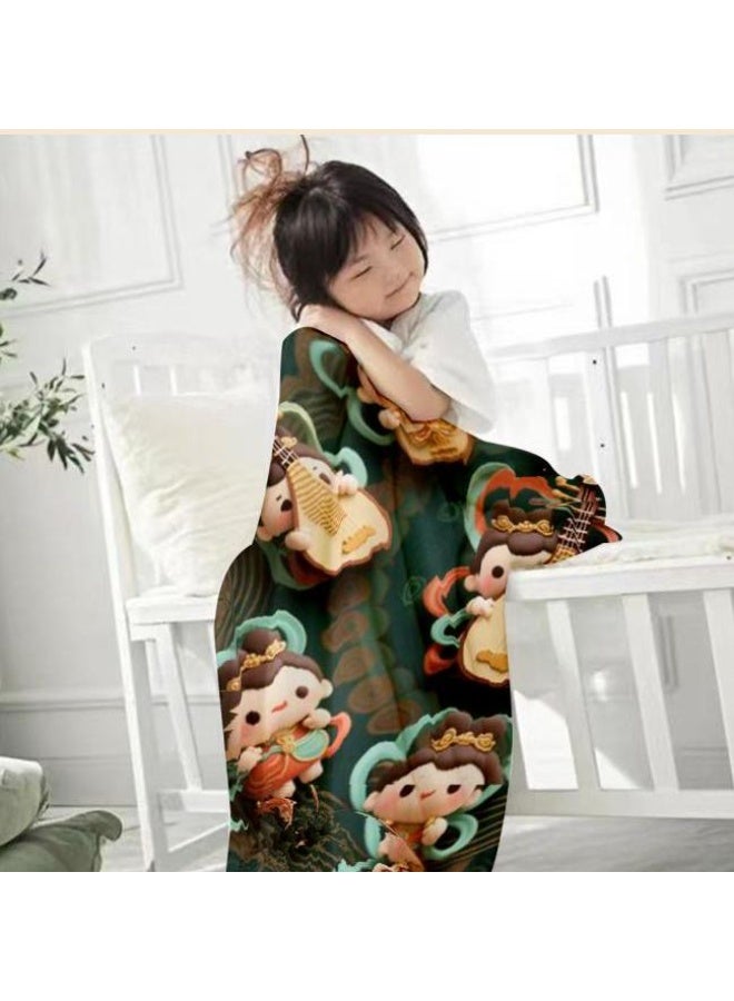 general Flannel thin blanket (warm and comfortable, suitable for sleep, gaming, dust removal and sandproof) 150cm*200cm - 856 - Image 1