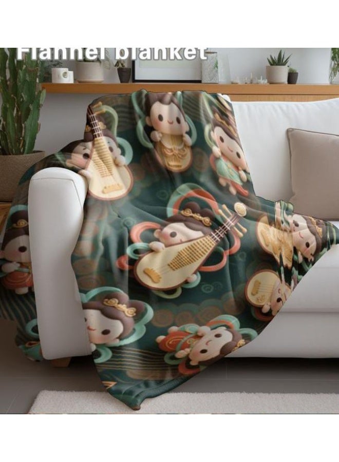 general Flannel thin blanket (warm and comfortable, suitable for sleep, gaming, dust removal and sandproof) 150cm*200cm - 856 - Image 4