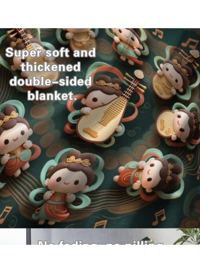 general Flannel thin blanket (warm and comfortable, suitable for sleep, gaming, dust removal and sandproof) 150cm*200cm - 856 - Image 5