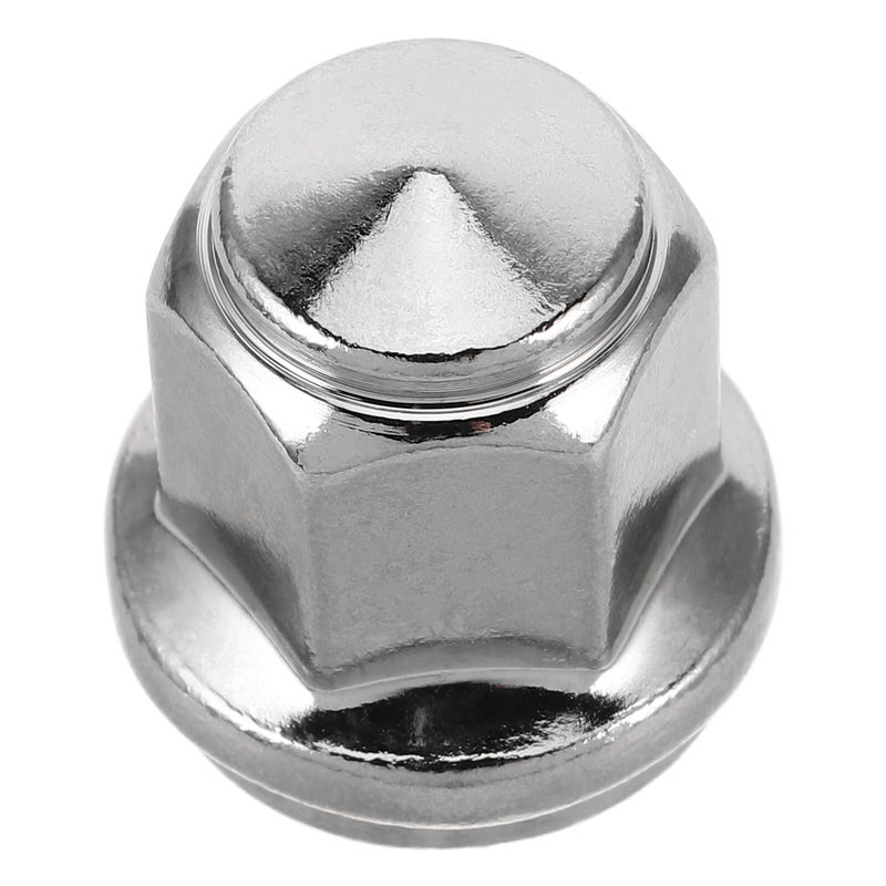 Solid Reinforced Metal Lug Nut Covers 14x1 5 Silver Compatible with Ford Edge Sports Cars - Image 2