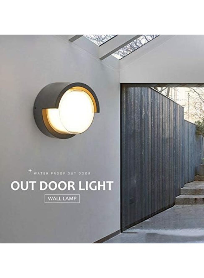 CITRA LED Outdoor Lamp Modern Wall Sconce Light Fixture Round 3000k Waterproof Acrylic Wall Light (Warm White) - Image 2