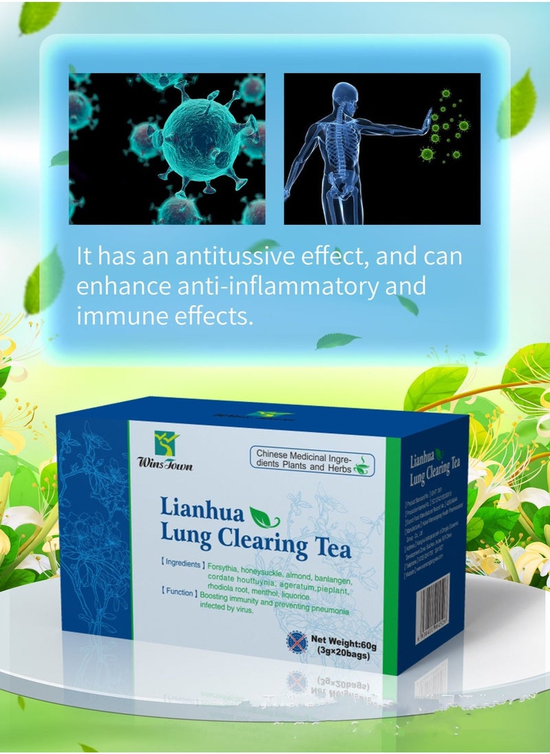 Wins Town Lianhua Lung Clearing Tea,Boosting Immunity And Preventing Pneumonia Infected By Virus,Support Healthy Digestive and Metabolism 20 bags  - Image 2