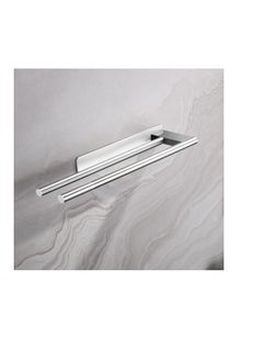 OASIS-TH Towel Rail No Drilling Double 304 Stainless Steel Towel Rail Two Arms Self-Adhesive Guest Towel Holder Wall Mounted for Bathroom Kitchen  - Image 3