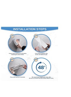 OASIS-TH Towel Rail No Drilling Double 304 Stainless Steel Towel Rail Two Arms Self-Adhesive Guest Towel Holder Wall Mounted for Bathroom Kitchen  - Image 5