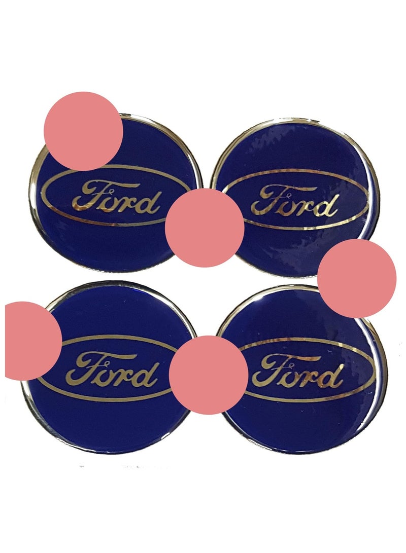 فورد 4 قطع ستيكر لاصق ثلاثي الابعاد محور الاطارات سيارة فورد // من ايجي وولف