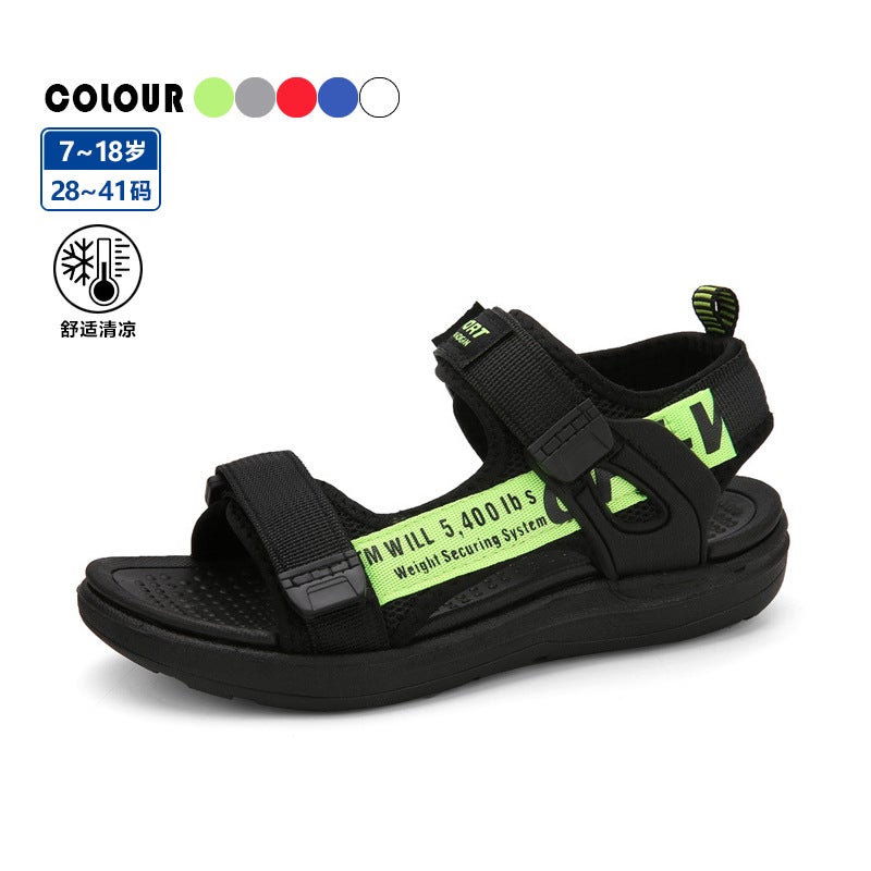 Strict Selection Of Solid Children'S Sandals Summer Boys Sandals Large Children Soft Bottom Boys Beach Shoes Brand Shoes Size 41 - Image 3