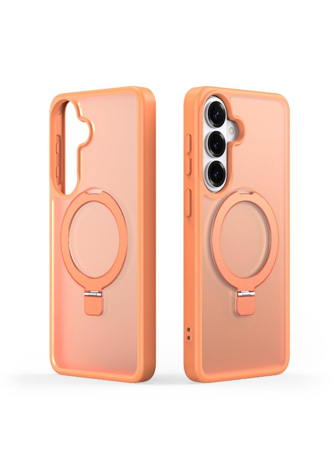 DUX DUCIS Yind Series MagSafe TPU Hybrid PC Phone Case with Stand For Samsung Galaxy S26 Ultra 5G (Orange) - Image 2