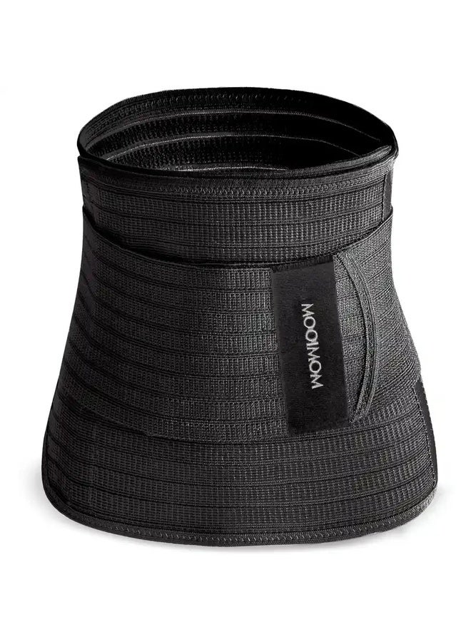 MOOIMOM Bamboo Postpartum Belly Band - Black - L - Image 1