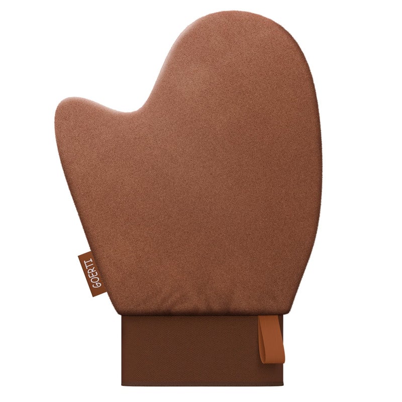GOERTI Self Tanning Mitt Applicator Elastic Wrist Self Tanner Glove with Thumb Application of Self Tanning Mousse or Body Lotion Tan MittElastic 