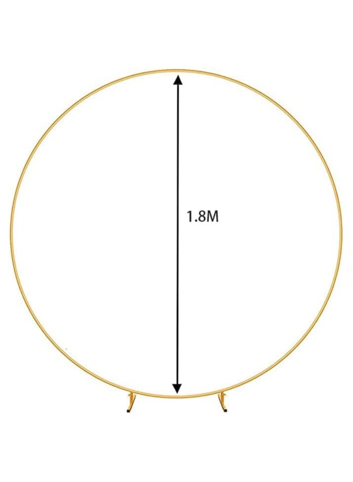 GT-Wheel Balloon Arch Round Backdrop Stand Reusable Metal Circle Frame Arch Stand for Wedding Birthday Party - Image 2