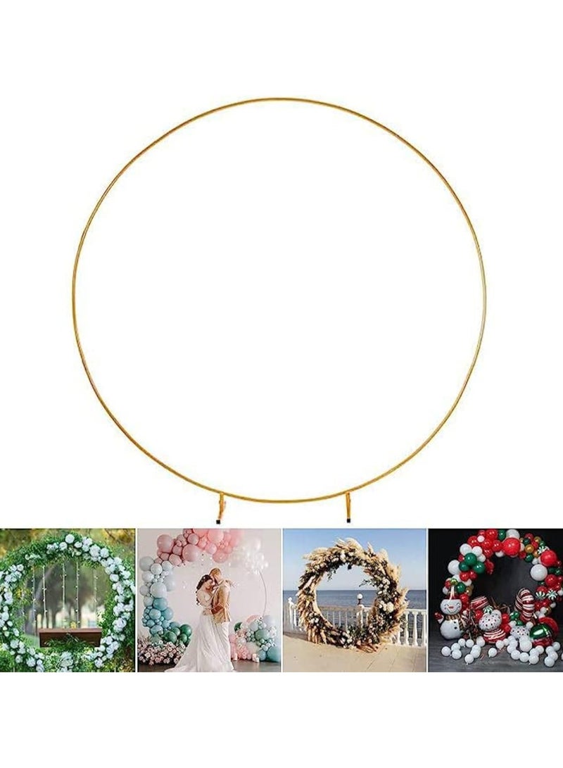 GT-Wheel Balloon Arch Round Backdrop Stand Reusable Metal Circle Frame Arch Stand for Wedding Birthday Party - Image 1