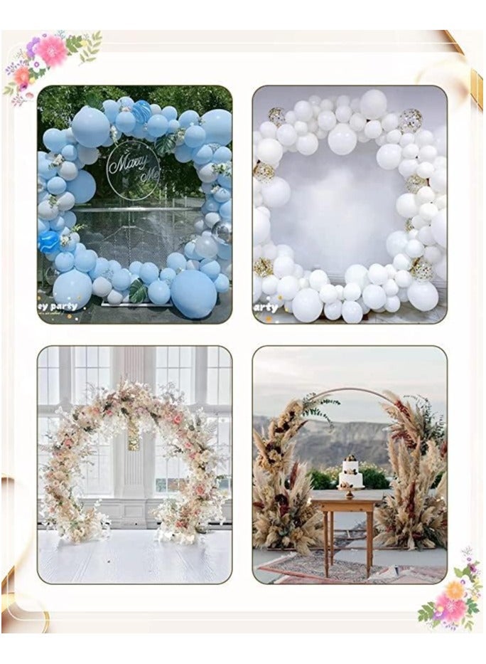 GT-Wheel Balloon Arch Round Backdrop Stand Reusable Metal Circle Frame Arch Stand for Wedding Birthday Party - Image 4