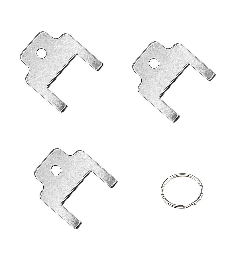 Stainless Steel Silvery 3 Pack Paper Towel Dispenser Replacement Keys Fits Various Models - Image 1