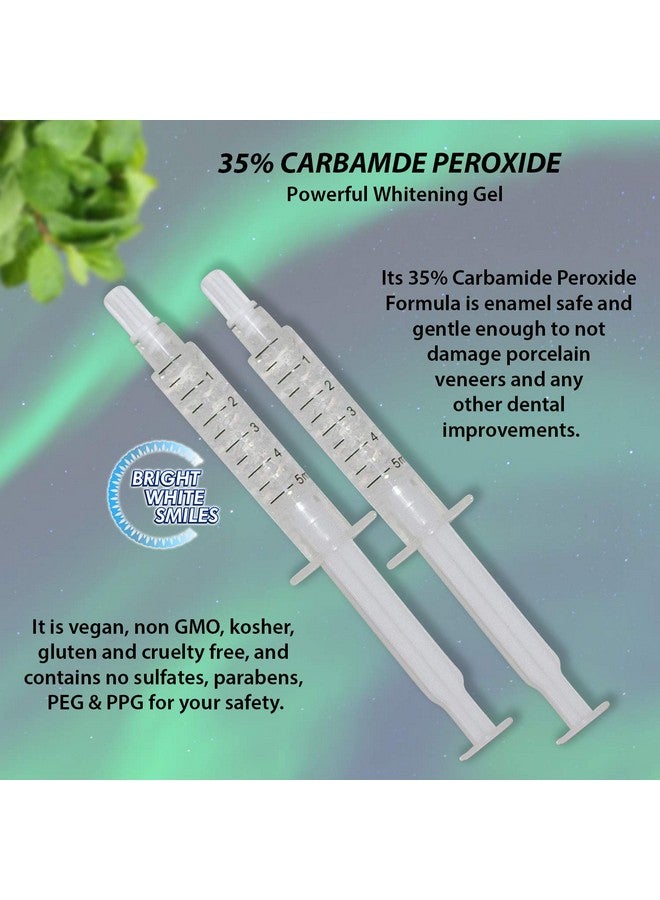 برايت وايت سمايلز مجموعة تبييض الأسنان برايت وايت سمايلز | مبيض أسنان يعمل بضوء LED | مع حقنتين جل بيروكسيد الكارباميد 35%، سعة 5 مل | صينية وحافظة فم مريحة | للاستخدام المنزلي | نتائج احترافية - Image 5