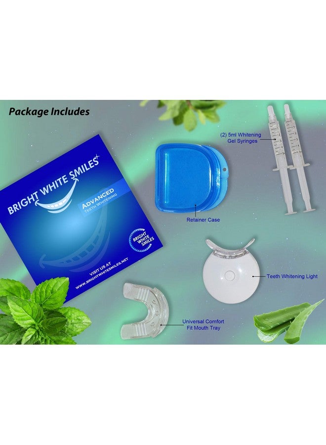 برايت وايت سمايلز مجموعة تبييض الأسنان برايت وايت سمايلز | مبيض أسنان يعمل بضوء LED | مع حقنتين جل بيروكسيد الكارباميد 35%، سعة 5 مل | صينية وحافظة فم مريحة | للاستخدام المنزلي | نتائج احترافية - Image 2