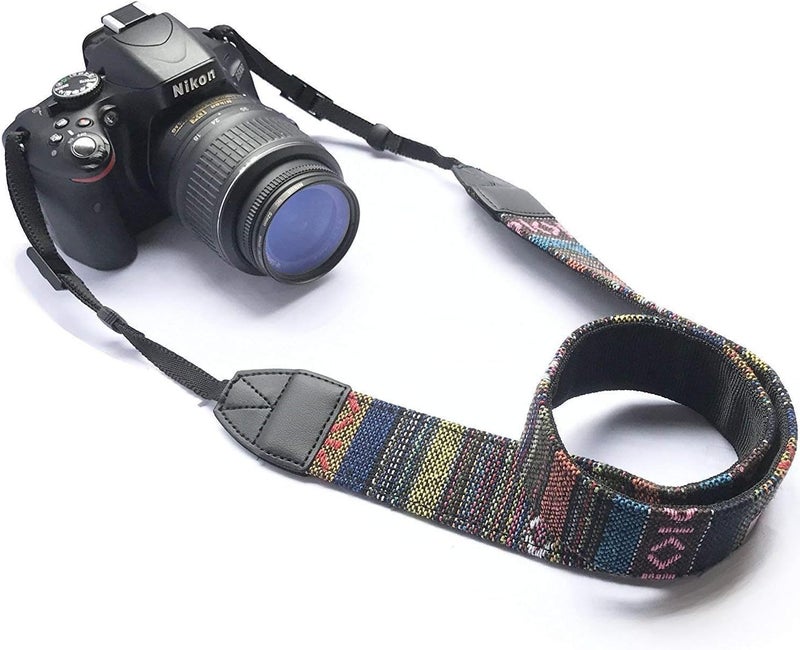 VectByte Camera Strap Vintage Camera Neck Strap for Compact Digital Camera, Mirrorless Camera, Small DSLR Camera, Instant Camera.(Multicolor) - Image 1