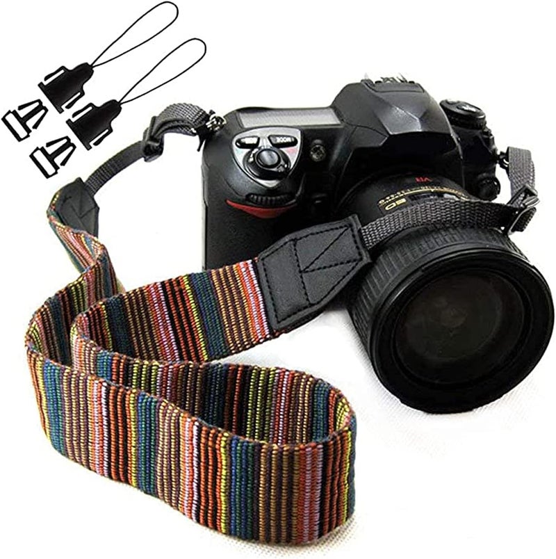 VectByte Camera Strap Vintage Camera Neck Strap for Compact Digital Camera, Mirrorless Camera, Small DSLR Camera, Instant Camera.(Multicolor) - Image 2