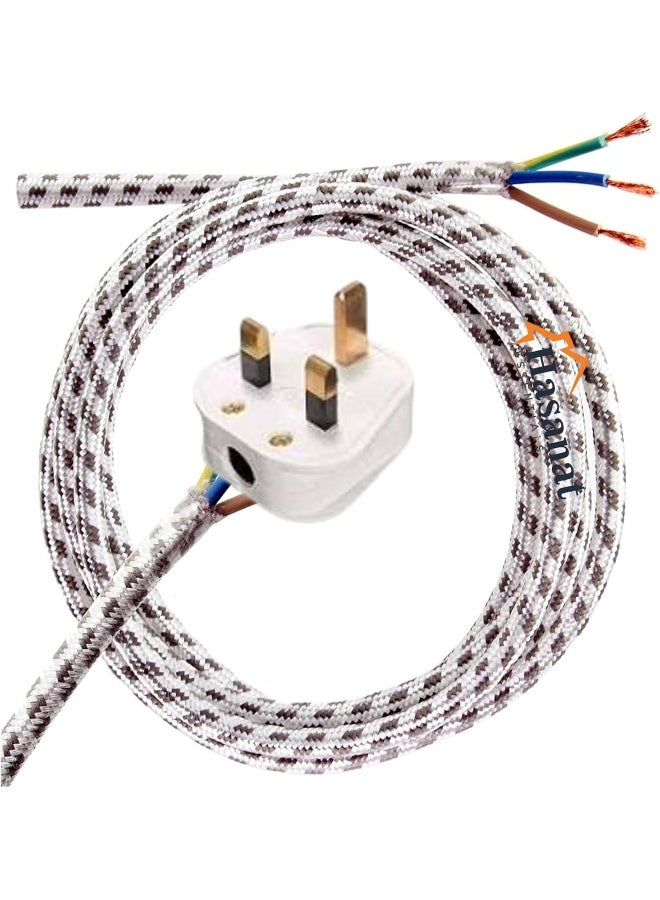 HASANAT ESSENTIALS Essentials Electric Iron Cord 13 Amp 3 Core Steam Generator/Dry Iron Mains Power Cable Flex Lead with 3 pin plug  - Image 1