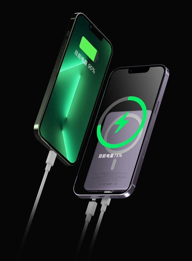 general Magsafe Magnetic charging Bank 10000 MA ultra thin and convenient wireless fast charging back clip mobile power supply - Image 2