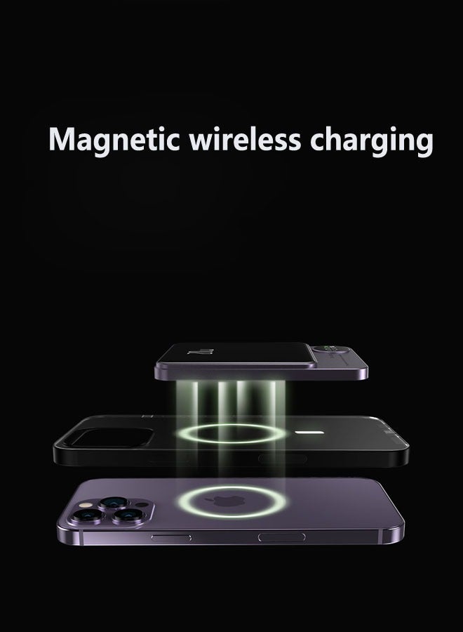general Magsafe Magnetic charging Bank 10000 MA ultra thin and convenient wireless fast charging back clip mobile power supply - Image 4